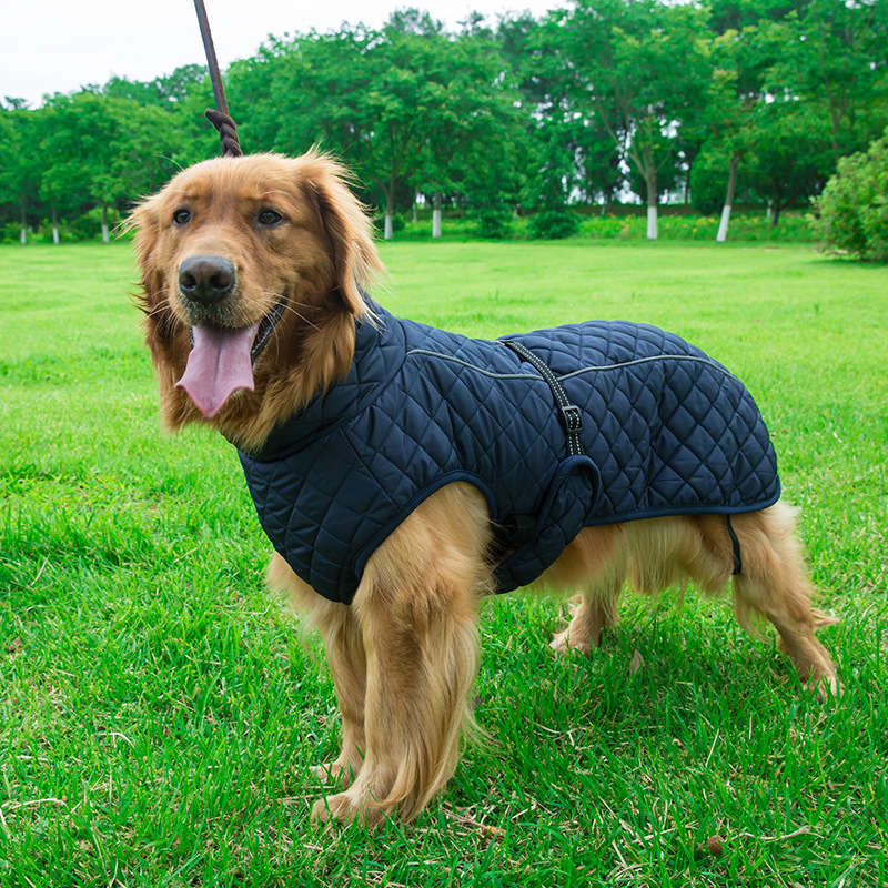 V · Pet · B · R Autumn and Winter Large Dog Dog Cotton-Padded Clothes Cross-Border Pet Outdoor Shell Jacket Reflective Warm Clothes V · Pet · B · R Autumn and Winter Large Dog Dog Cotton-Padded Clothes Cross-Border Pet Outdoor Shell Jacket Reflective Warm Clothes