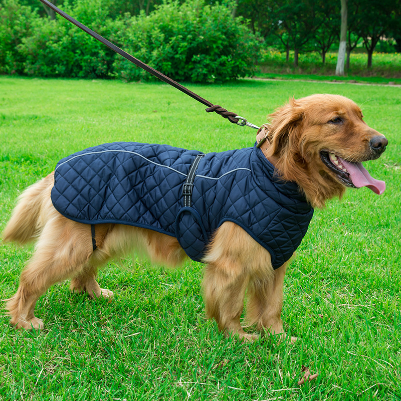 V · Pet · B · R Autumn and Winter Large Dog Dog Cotton-Padded Clothes Cross-Border Pet Outdoor Shell Jacket Reflective Warm Clothes V · Pet · B · R Autumn and Winter Large Dog Dog Cotton-Padded Clothes Cross-Border Pet Outdoor Shell Jacket Reflective Warm Clothes
