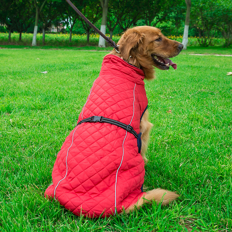 V · Pet · B · R Autumn and Winter Large Dog Dog Cotton-Padded Clothes Cross-Border Pet Outdoor Shell Jacket Reflective Warm Clothes V · Pet · B · R Autumn and Winter Large Dog Dog Cotton-Padded Clothes Cross-Border Pet Outdoor Shell Jacket Reflective Warm Clothes