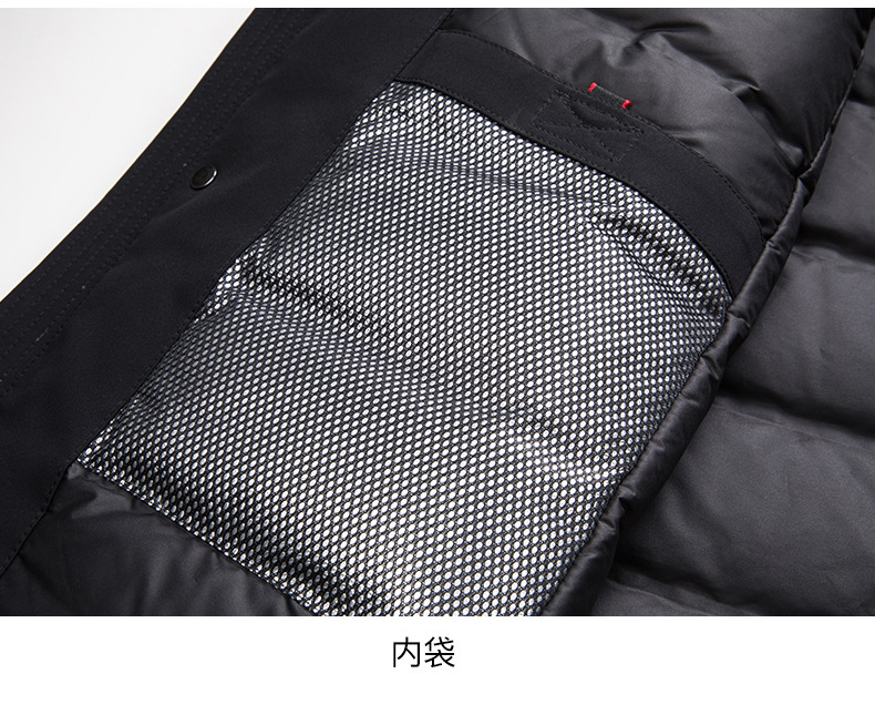 Lansboter Men's down Jacket Winter New Silver Fox Fur Collar Thickened Outdoor Cold-Proof Mid-Length down Jacket for Men Lansboter Men's down Jacket Winter New Silver Fox Fur Collar Thickened Outdoor Cold-Proof Mid-Length down Jacket for Men