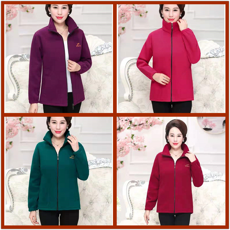 New Autumn and Winter Outdoor Fleece Women&#039;s Polar Fleece Jacket Thick Warm Sports Loose Zipper Sweater Wholesale