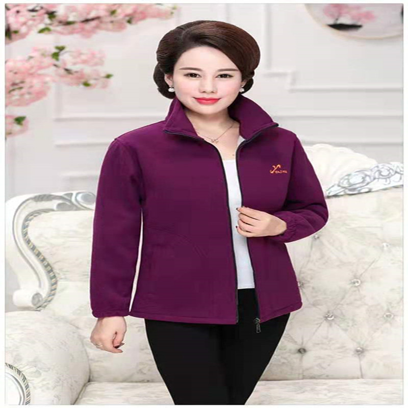 New Autumn and Winter Outdoor Fleece Women&#039;s Polar Fleece Jacket Thick Warm Sports Loose Zipper Sweater Wholesale
