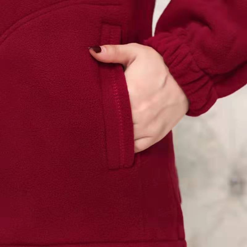 New Autumn and Winter Outdoor Fleece Women's Polar Fleece Jacket Thick Warm Sports Loose Zipper Sweater Wholesale New Autumn and Winter Outdoor Fleece Women's Polar Fleece Jacket Thick Warm Sports Loose Zipper Sweater Wholesale