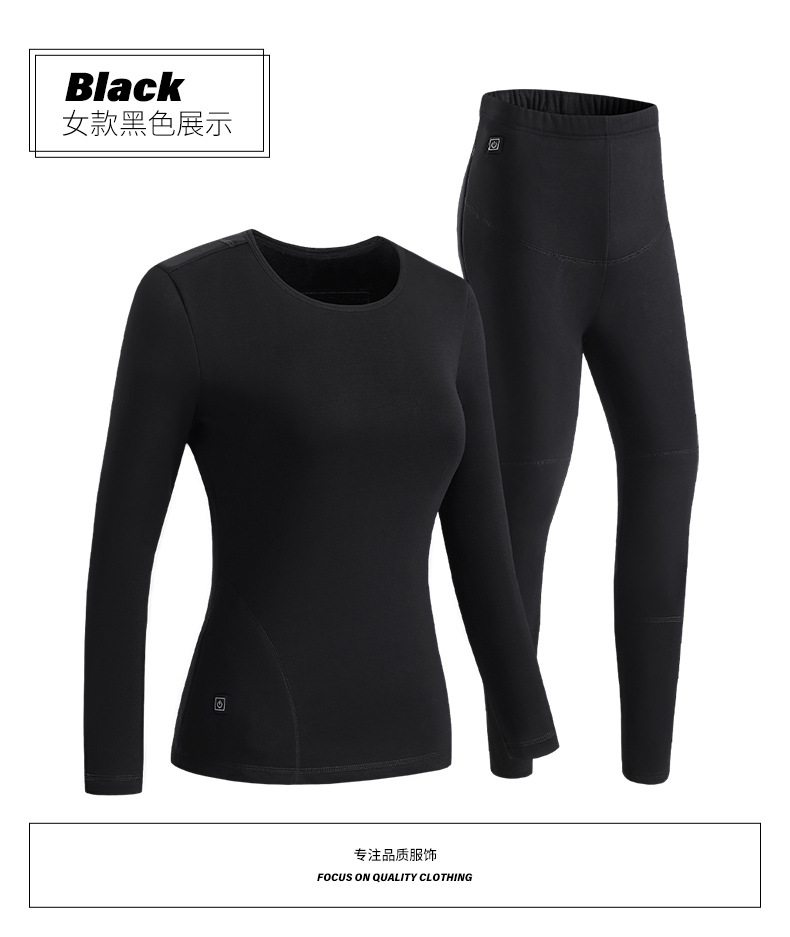 Autumn and Winter Smart Charging Heating Pants Electric Heating Kneecap Thermal Suit All Cotton Velvet Long Johns Heating Trousers Wholesale