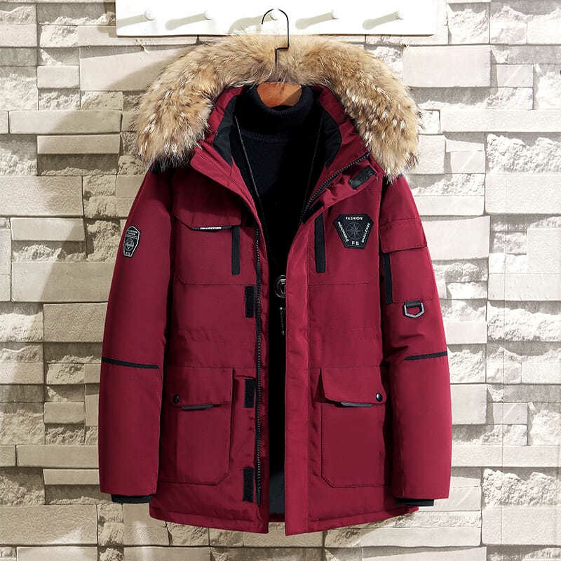 2020 Winter Canadian Couple down Jacket Men&#039;s Mid-Length Running Men&#039;s Outdoor Padded Overalls Jacket Men