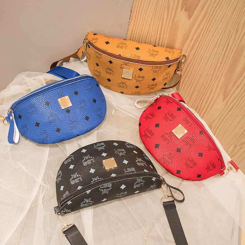 Cross-Border Supply Women&#039;s Shoulder Printed Chest Bag 2020 Korean Style Trendy Crossbody Phone Bag Small Waist Bag