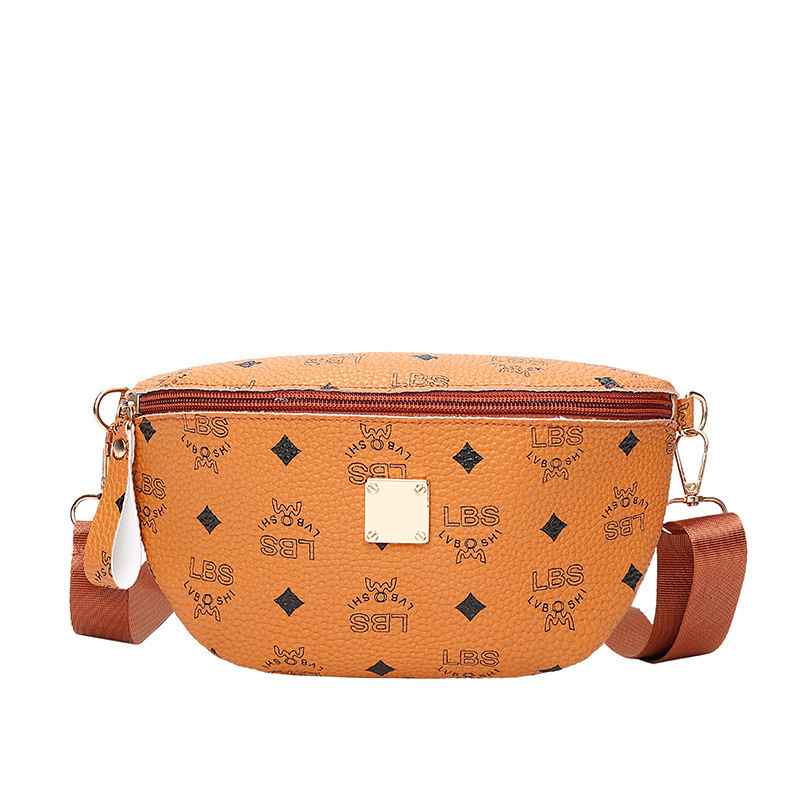 Cross-Border Supply Women&#039;s Shoulder Printed Chest Bag 2020 Korean Style Trendy Crossbody Phone Bag Small Waist Bag