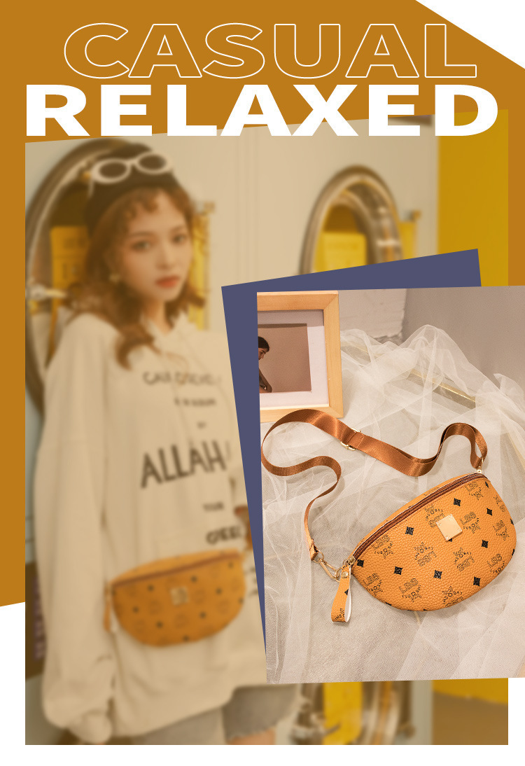 Cross-Border Supply Women's Shoulder Printed Chest Bag 2020 Korean Style Trendy Crossbody Phone Bag Small Waist Bag Cross-Border Supply Women's Shoulder Printed Chest Bag 2020 Korean Style Trendy Crossbody Phone Bag Small Waist Bag