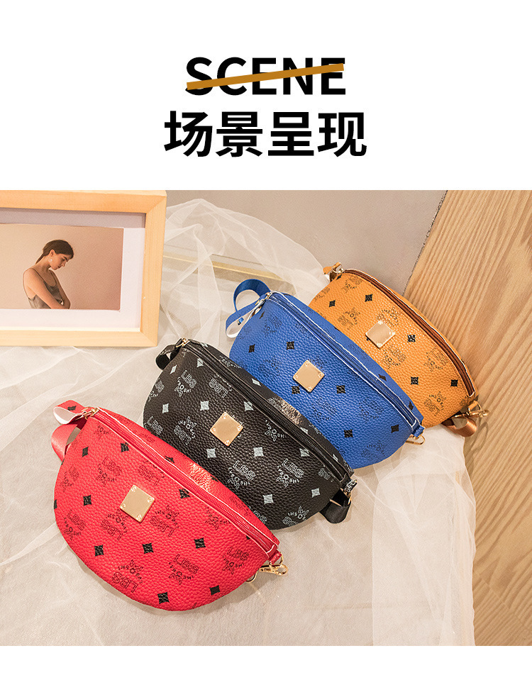 Cross-Border Supply Women's Shoulder Printed Chest Bag 2020 Korean Style Trendy Crossbody Phone Bag Small Waist Bag Cross-Border Supply Women's Shoulder Printed Chest Bag 2020 Korean Style Trendy Crossbody Phone Bag Small Waist Bag