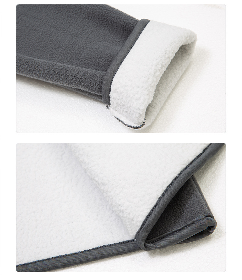 Fleece Sweater Men's Polar Fleece Jacket Men's Coat Outdoor Shell Jacket Liner Spring, Autumn and Winter Double-Sided Thickened Sweater Cardigan