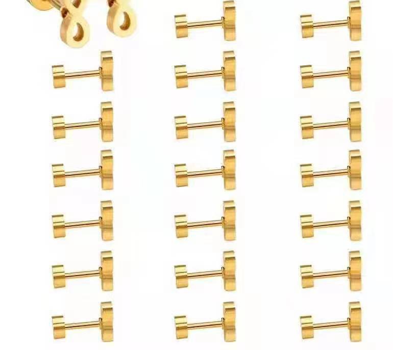 Hot Sale Stainless Steel Earplug Auricular Needle Ear Stud Accessories Ear Cap Earplugs Auricular Needle Accessories Factory Direct Sales Big Excellent