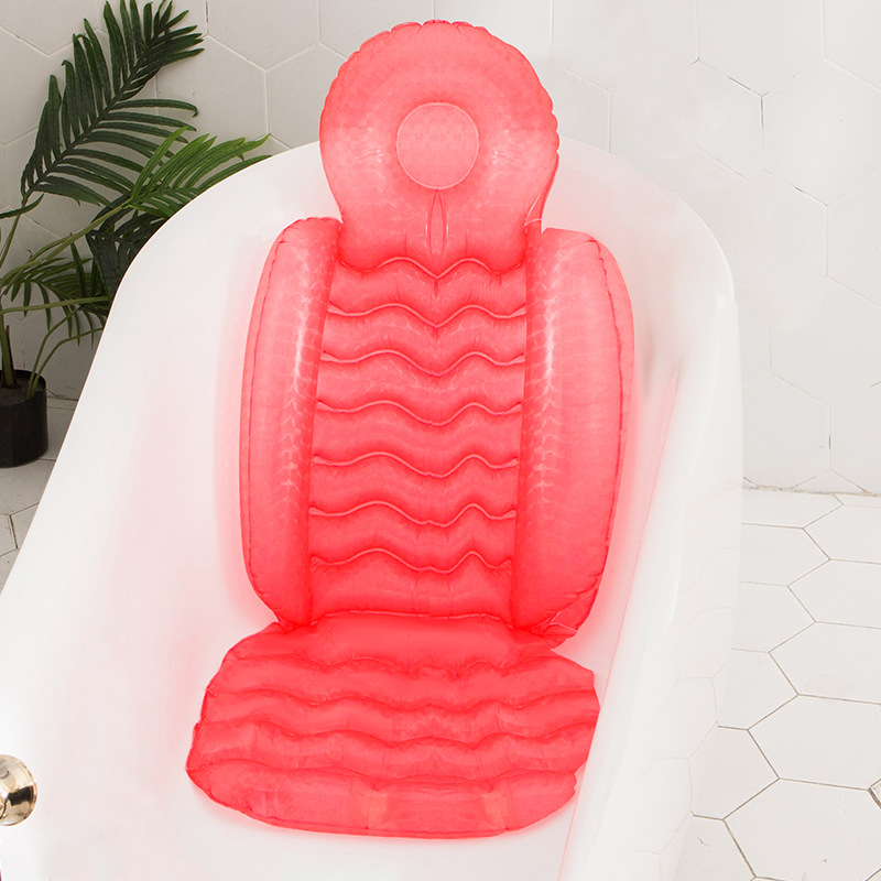 New Cross-Border Inflatable Spa Cushion Bathtub Butt Flap Backrest Sucker Beauty Hip Pad Chair Cushion Water Injection