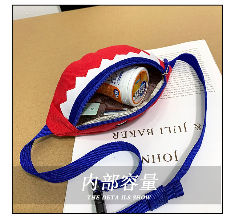 2021 New Cartoon Korean Style Children's Chest Pack Canvas Embroidered Baby Crossbody Bag Shark Children Smiley Waist Bag 2021 New Cartoon Korean Style Children's Chest Pack Canvas Embroidered Baby Crossbody Bag Shark Children Smiley Waist Bag