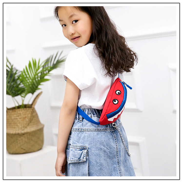 2021 New Cartoon Korean Style Children's Chest Pack Canvas Embroidered Baby Crossbody Bag Shark Children Smiley Waist Bag 2021 New Cartoon Korean Style Children's Chest Pack Canvas Embroidered Baby Crossbody Bag Shark Children Smiley Waist Bag