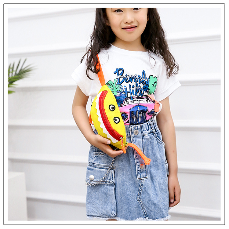 2021 New Cartoon Korean Style Children's Chest Pack Canvas Embroidered Baby Crossbody Bag Shark Children Smiley Waist Bag 2021 New Cartoon Korean Style Children's Chest Pack Canvas Embroidered Baby Crossbody Bag Shark Children Smiley Waist Bag