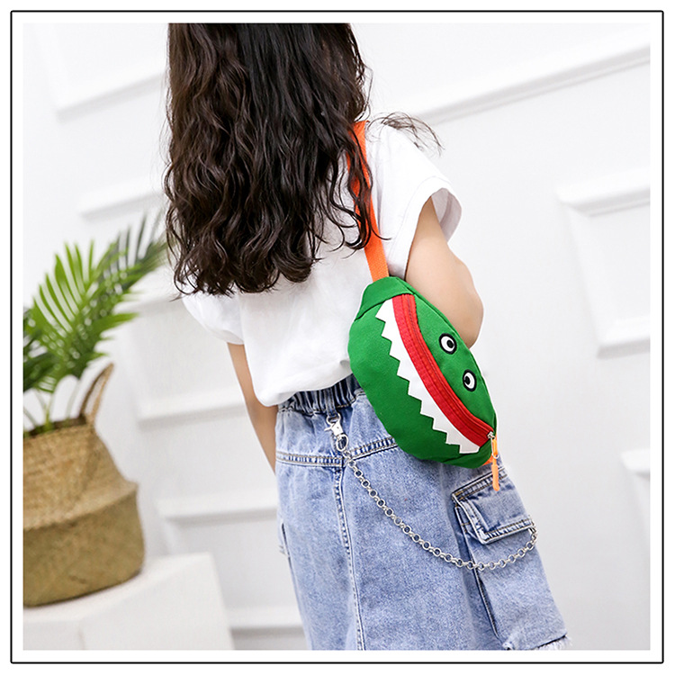 2021 New Cartoon Korean Style Children's Chest Pack Canvas Embroidered Baby Crossbody Bag Shark Children Smiley Waist Bag 2021 New Cartoon Korean Style Children's Chest Pack Canvas Embroidered Baby Crossbody Bag Shark Children Smiley Waist Bag