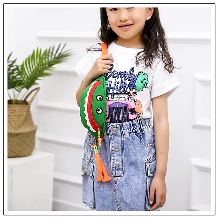 2021 New Cartoon Korean Style Children's Chest Pack Canvas Embroidered Baby Crossbody Bag Shark Children Smiley Waist Bag 2021 New Cartoon Korean Style Children's Chest Pack Canvas Embroidered Baby Crossbody Bag Shark Children Smiley Waist Bag