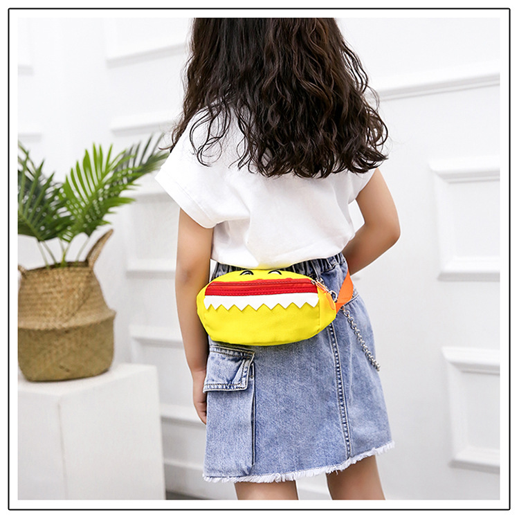 2021 New Cartoon Korean Style Children's Chest Pack Canvas Embroidered Baby Crossbody Bag Shark Children Smiley Waist Bag 2021 New Cartoon Korean Style Children's Chest Pack Canvas Embroidered Baby Crossbody Bag Shark Children Smiley Waist Bag