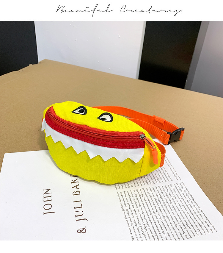 2021 New Cartoon Korean Style Children's Chest Pack Canvas Embroidered Baby Crossbody Bag Shark Children Smiley Waist Bag 2021 New Cartoon Korean Style Children's Chest Pack Canvas Embroidered Baby Crossbody Bag Shark Children Smiley Waist Bag