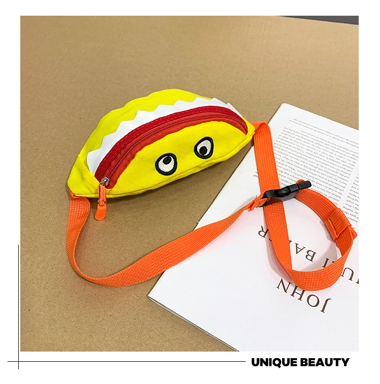 2021 New Cartoon Korean Style Children's Chest Pack Canvas Embroidered Baby Crossbody Bag Shark Children Smiley Waist Bag 2021 New Cartoon Korean Style Children's Chest Pack Canvas Embroidered Baby Crossbody Bag Shark Children Smiley Waist Bag