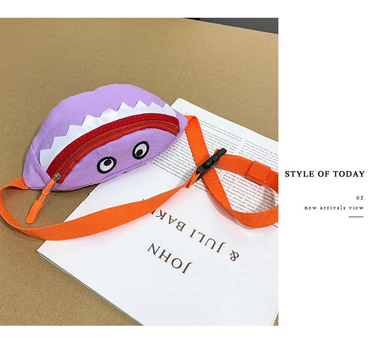 2021 New Cartoon Korean Style Children's Chest Pack Canvas Embroidered Baby Crossbody Bag Shark Children Smiley Waist Bag 2021 New Cartoon Korean Style Children's Chest Pack Canvas Embroidered Baby Crossbody Bag Shark Children Smiley Waist Bag