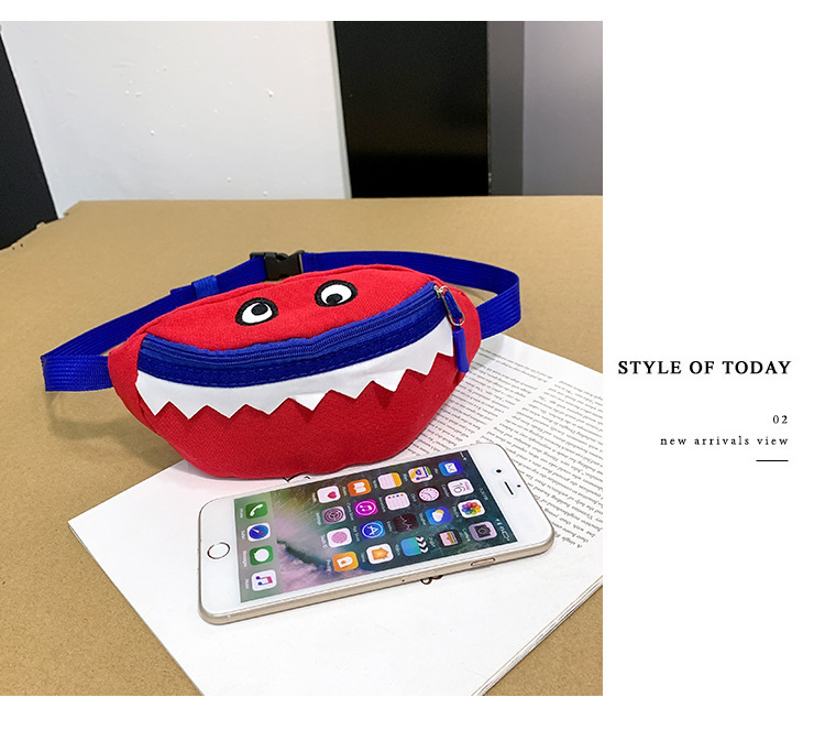 2021 New Cartoon Korean Style Children's Chest Pack Canvas Embroidered Baby Crossbody Bag Shark Children Smiley Waist Bag 2021 New Cartoon Korean Style Children's Chest Pack Canvas Embroidered Baby Crossbody Bag Shark Children Smiley Waist Bag