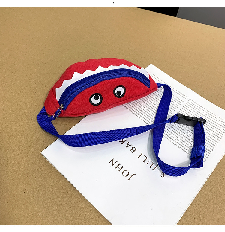 2021 New Cartoon Korean Style Children's Chest Pack Canvas Embroidered Baby Crossbody Bag Shark Children Smiley Waist Bag 2021 New Cartoon Korean Style Children's Chest Pack Canvas Embroidered Baby Crossbody Bag Shark Children Smiley Waist Bag
