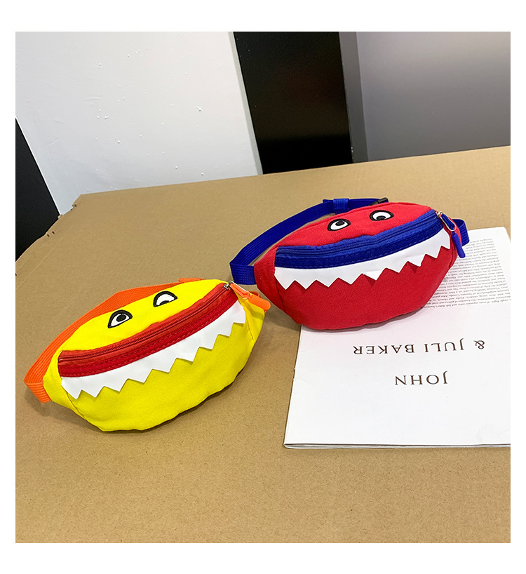 2021 New Cartoon Korean Style Children's Chest Pack Canvas Embroidered Baby Crossbody Bag Shark Children Smiley Waist Bag 2021 New Cartoon Korean Style Children's Chest Pack Canvas Embroidered Baby Crossbody Bag Shark Children Smiley Waist Bag