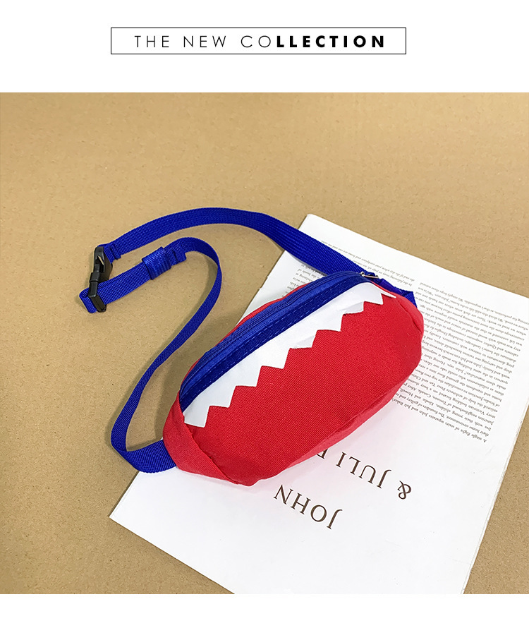 2021 New Cartoon Korean Style Children's Chest Pack Canvas Embroidered Baby Crossbody Bag Shark Children Smiley Waist Bag 2021 New Cartoon Korean Style Children's Chest Pack Canvas Embroidered Baby Crossbody Bag Shark Children Smiley Waist Bag