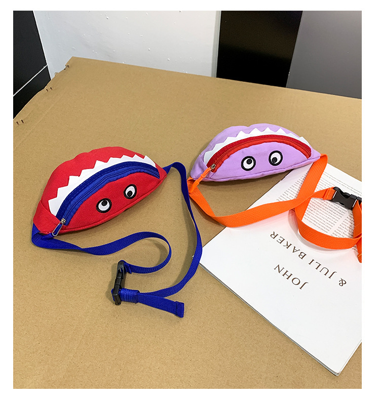 2021 New Cartoon Korean Style Children's Chest Pack Canvas Embroidered Baby Crossbody Bag Shark Children Smiley Waist Bag 2021 New Cartoon Korean Style Children's Chest Pack Canvas Embroidered Baby Crossbody Bag Shark Children Smiley Waist Bag