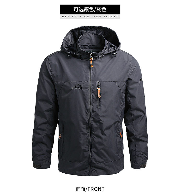 Cross-Border 2021 Spring and Autumn Coat Men's Fashion Foreign Trade Mountaineering Shell Jacket Windcheater Outdoor Sports Jacket Men's Clothing