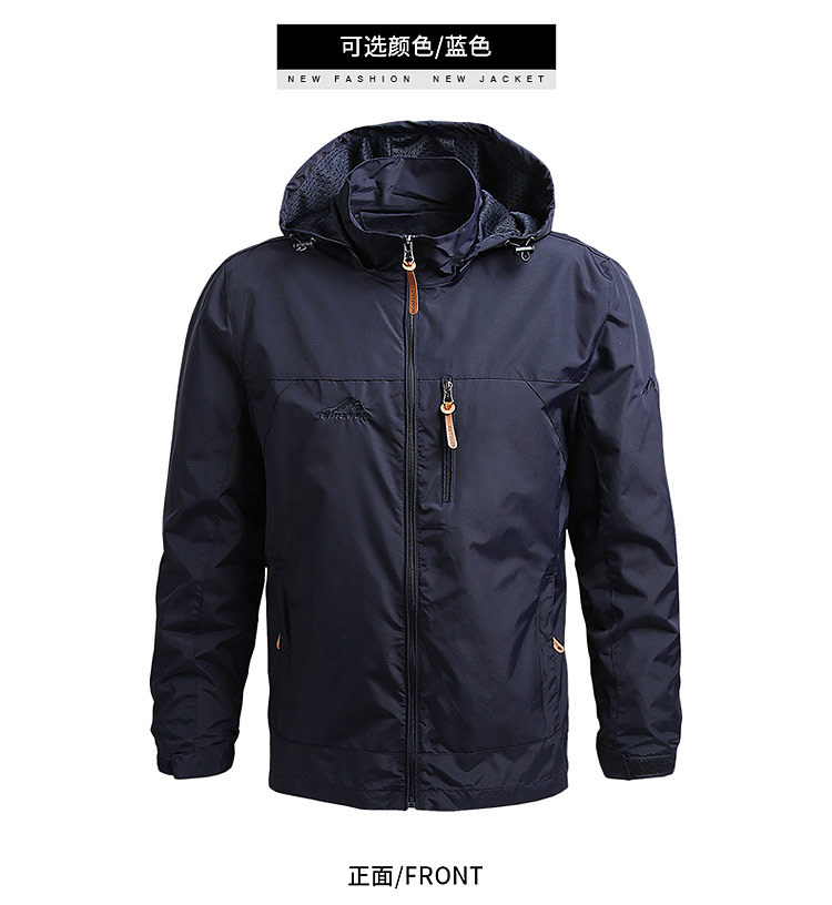 Cross-Border 2021 Spring and Autumn Coat Men's Fashion Foreign Trade Mountaineering Shell Jacket Windcheater Outdoor Sports Jacket Men's Clothing
