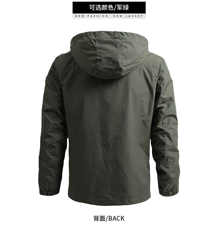 Cross-Border 2021 Spring and Autumn Coat Men's Fashion Foreign Trade Mountaineering Shell Jacket Windcheater Outdoor Sports Jacket Men's Clothing