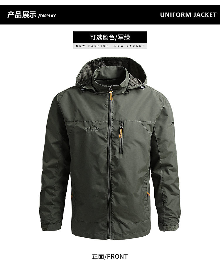 Cross-Border 2021 Spring and Autumn Coat Men's Fashion Foreign Trade Mountaineering Shell Jacket Windcheater Outdoor Sports Jacket Men's Clothing