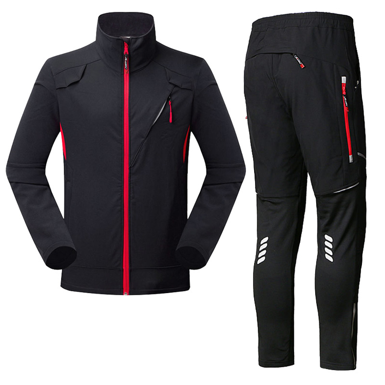 Autumn and Winter Outdoor Cycling Clothes Suit Long-Sleeved Men's and Women's Fleece Thickening Thermal and Windproof Bicycle Motorcycle Jacket Autumn and Winter Outdoor Cycling Clothes Suit Long-Sleeved Men's and Women's Fleece Thickening Thermal and Windproof Bicycle Motorcycle Jacket