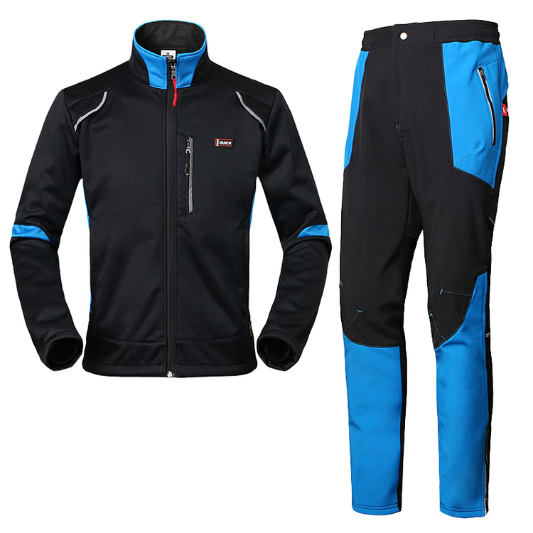 Autumn and Winter Outdoor Cycling Clothes Suit Long-Sleeved Men's and Women's Fleece Thickening Thermal and Windproof Bicycle Motorcycle Jacket Autumn and Winter Outdoor Cycling Clothes Suit Long-Sleeved Men's and Women's Fleece Thickening Thermal and Windproof Bicycle Motorcycle Jacket