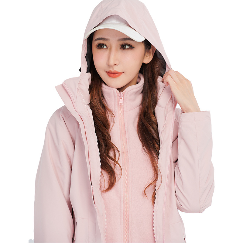 300G Polar Fleece Liner Shell Jacket Men&#039;s Outdoor Group Clothes Work Clothes Thickened Hooded Jacket Coat for Women in Stock