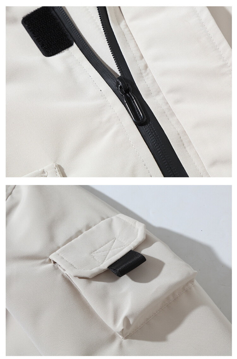 White Duck Down Jacket Men's Hooded Work Clothes Mid-Length Thickened Warm Outdoor Trendy Brand Ins Couple Coat White Duck Down Jacket Men's Hooded Work Clothes Mid-Length Thickened Warm Outdoor Trendy Brand Ins Couple Coat