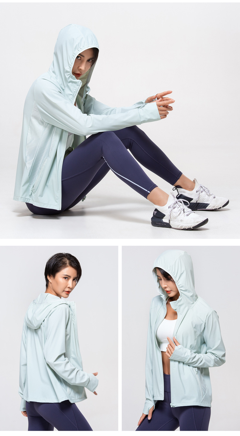 2022 New Hooded Sun Protection Clothing for Women Outdoor Riding Ice Silk Sun-Protective Clothing Summer Thin UV-Proof Jacket Women 2022 New Hooded Sun Protection Clothing for Women Outdoor Riding Ice Silk Sun-Protective Clothing Summer Thin UV-Proof Jacket Women