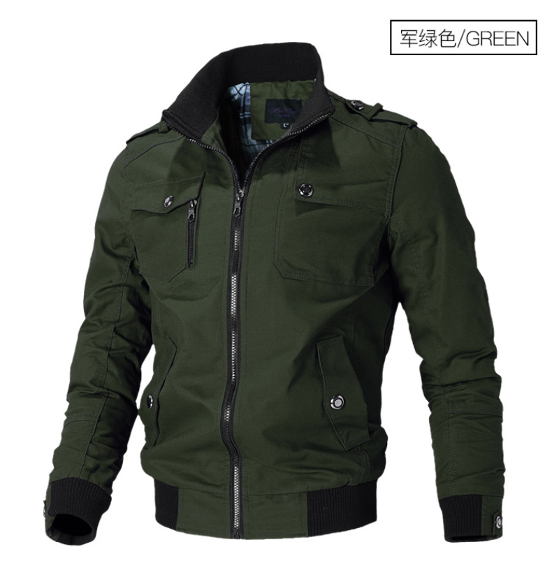 AliExpress Amazon Stand Collar Men's Washed Jacket Cotton Military Suit Outdoor Casual Jacket Trendy One Piece Dropshipping AliExpress Amazon Stand Collar Men's Washed Jacket Cotton Military Suit Outdoor Casual Jacket Trendy One Piece Dropshipping