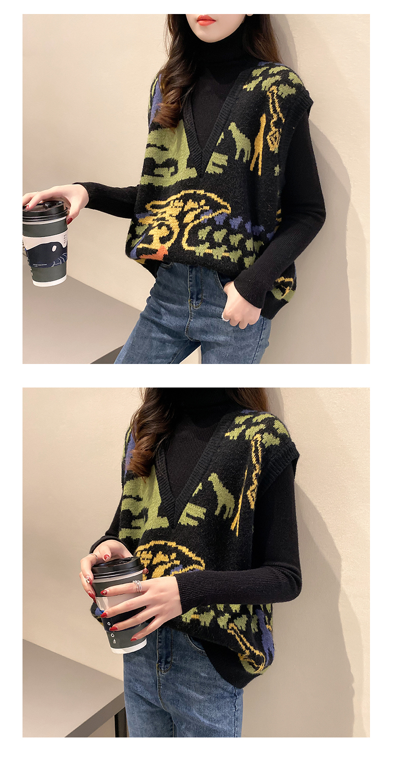 Wool Vest Jacket Fashion Outdoor Fashion 2021 Early Spring Korean Style V-neck Sleeveless Sweater Internet Celebrity Vest Women's All-Matching Wool Vest Jacket Fashion Outdoor Fashion 2021 Early Spring Korean Style V-neck Sleeveless Sweater Internet Celebrity Vest Women's All-Matching