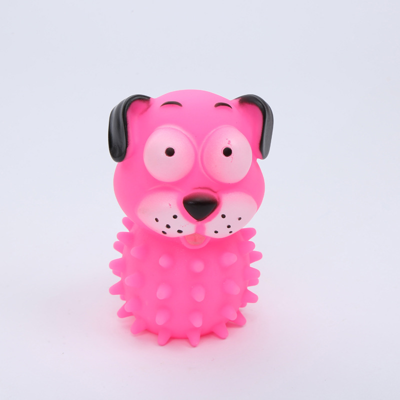 High Quality Vinyl Puppy Pinch Lecon Intent Decompression Sound Playing Water Animal Bath Toy BB Whistle