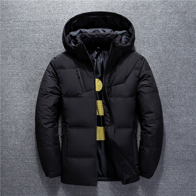 Winter Outdoor down Jacket Men&#039;s Short Thickened Duck down Fit Hooded Youth Men&#039;s down Jacket down Jacket Trendy Men&#039;s Clothing Coat