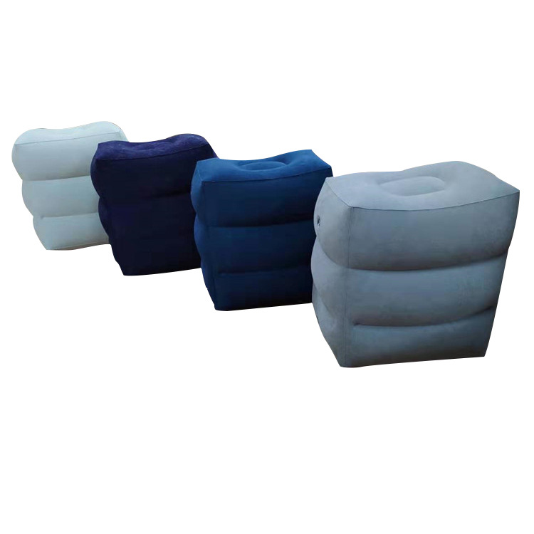 Available PVC Flocking Foot Pad Inflatable Leg Pillow Foot Pad LongDistance HighSpeed Rail Pad Portable Leg Pad