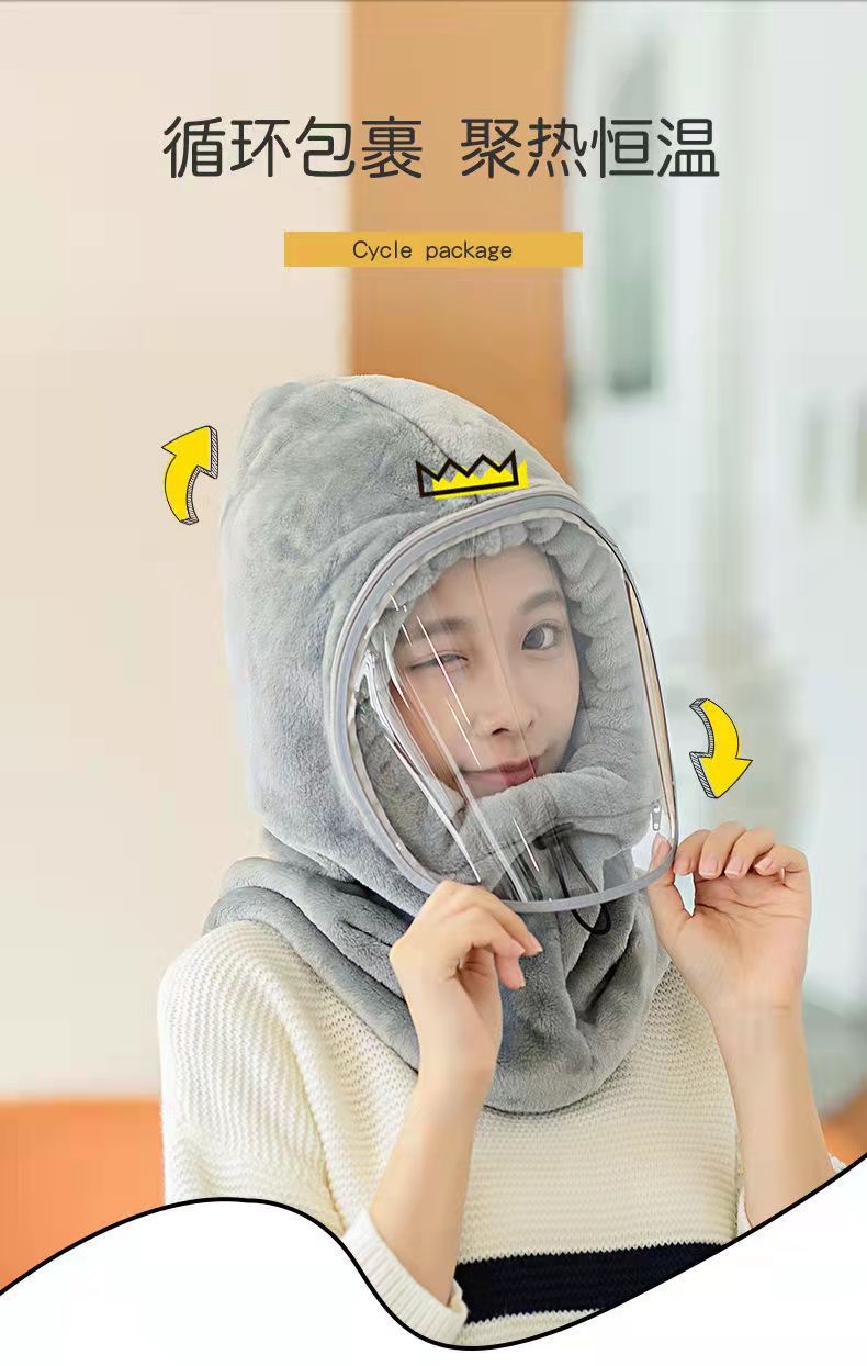 Windproof Sleeve Cap Toque Best-Seller on Douyin Autumn and Winter Scarf Integrated Hooded Cold-Proof Earmuffs Hat Factory Direct Sales Windproof Sleeve Cap Toque Best-Seller on Douyin Autumn and Winter Scarf Integrated Hooded Cold-Proof Earmuffs Hat Factory Direct Sales