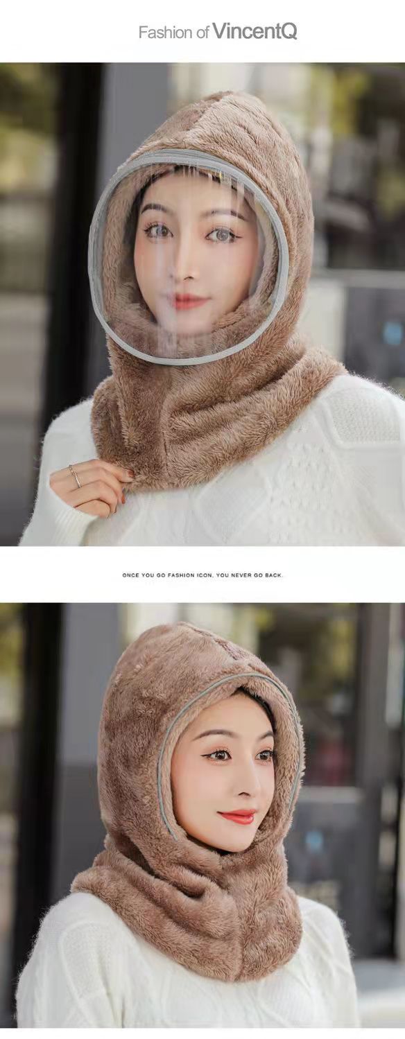Windproof Sleeve Cap Toque Best-Seller on Douyin Autumn and Winter Scarf Integrated Hooded Cold-Proof Earmuffs Hat Factory Direct Sales Windproof Sleeve Cap Toque Best-Seller on Douyin Autumn and Winter Scarf Integrated Hooded Cold-Proof Earmuffs Hat Factory Direct Sales
