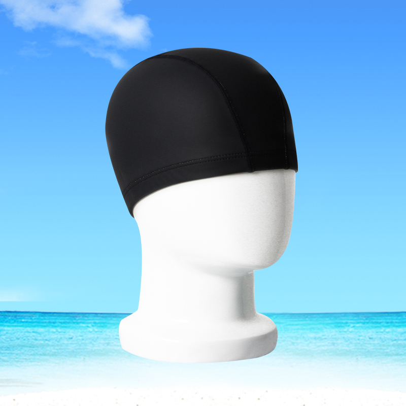 Waterproof Swimming Cap Female Male Cute Fashion Adult Swimming Cap Long Hair Ear Protectors Pu Flat Swimming Cap Large Swimming Cap