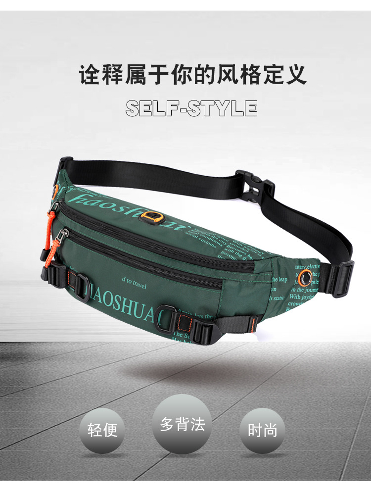 Exclusive for Cross-Border New Outdoor Men's Belt Bag Street Trendy Chest Bag Crossbody Bag Sports Running Personal Waist Bag Exclusive for Cross-Border New Outdoor Men's Belt Bag Street Trendy Chest Bag Crossbody Bag Sports Running Personal Waist Bag