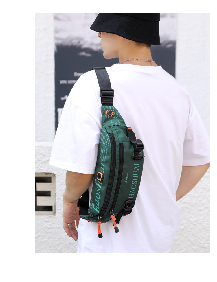 Exclusive for Cross-Border New Outdoor Men's Belt Bag Street Trendy Chest Bag Crossbody Bag Sports Running Personal Waist Bag Exclusive for Cross-Border New Outdoor Men's Belt Bag Street Trendy Chest Bag Crossbody Bag Sports Running Personal Waist Bag