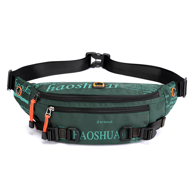 Exclusive for Cross-Border New Outdoor Men&#039;s Belt Bag Street Trendy Chest Bag Crossbody Bag Sports Running Personal Waist Bag